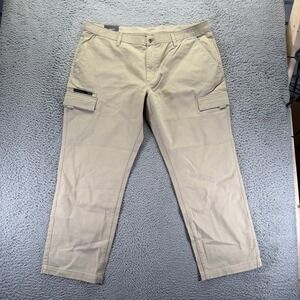 Weatherproof Pant Men 40x32 Beige Cotton Cargo Straight Workwear Utility Stretch